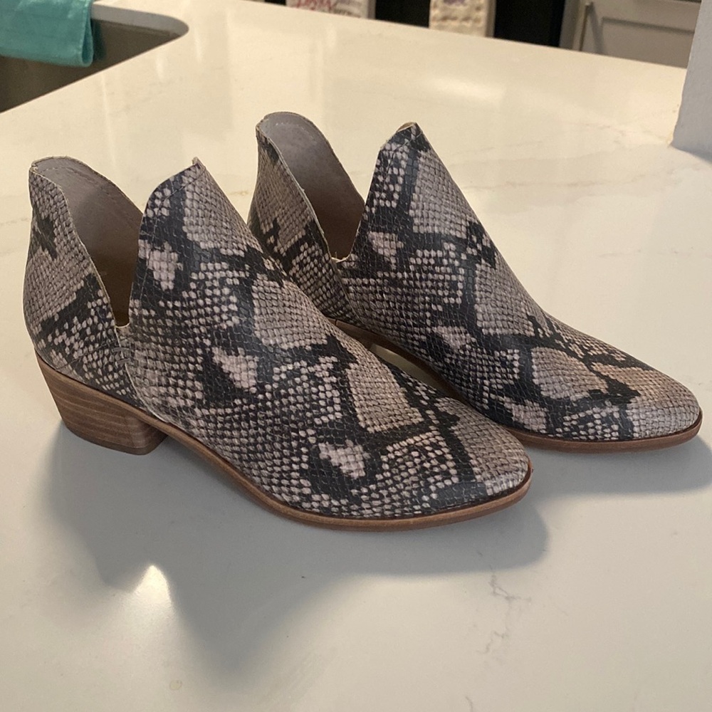 Dolce Vita faux snake skin booties